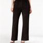 Calça de veludo cotelê Alfred Dunner Classics feminina, preta, tamanho 12