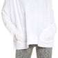Camiseta feminina manga longa Free People First Choice, branca, tamanho pequeno