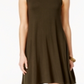 Vestido rodado sem mangas feminino Style &amp; Co, verde, tamanho pequeno L