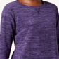 Karen Scott Sport Space Dye Microfleece Top Feminino Rosa Roxo Tamanho Grande