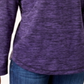 Karen Scott Sport Space Dye Microfleece Top Feminino Rosa Roxo Tamanho Grande