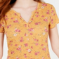 Blusa de malha com renda Waffle Ultra Flirt Juniors, tamanho grande, tamanho girassol