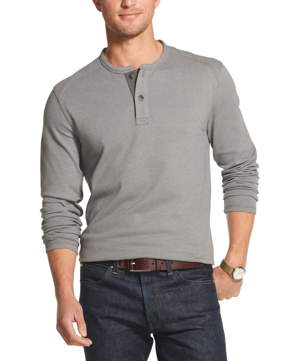 Camisa Henley Masculina GH Bass &amp; Co. Prata Tamanho XX-Grande