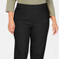 Calça feminina plus size Alfred Dunner Classic Allure Tummy Control, preta, tamanho 22W
