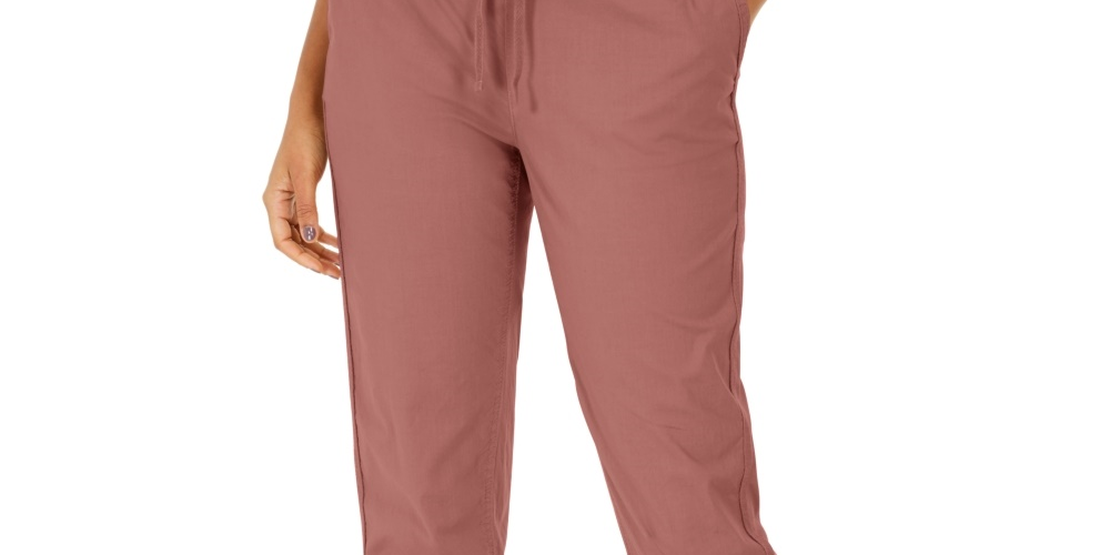 Calça utilitária com punho e fecho pull-on feminina Style &amp; Co, laranja, tamanho 12