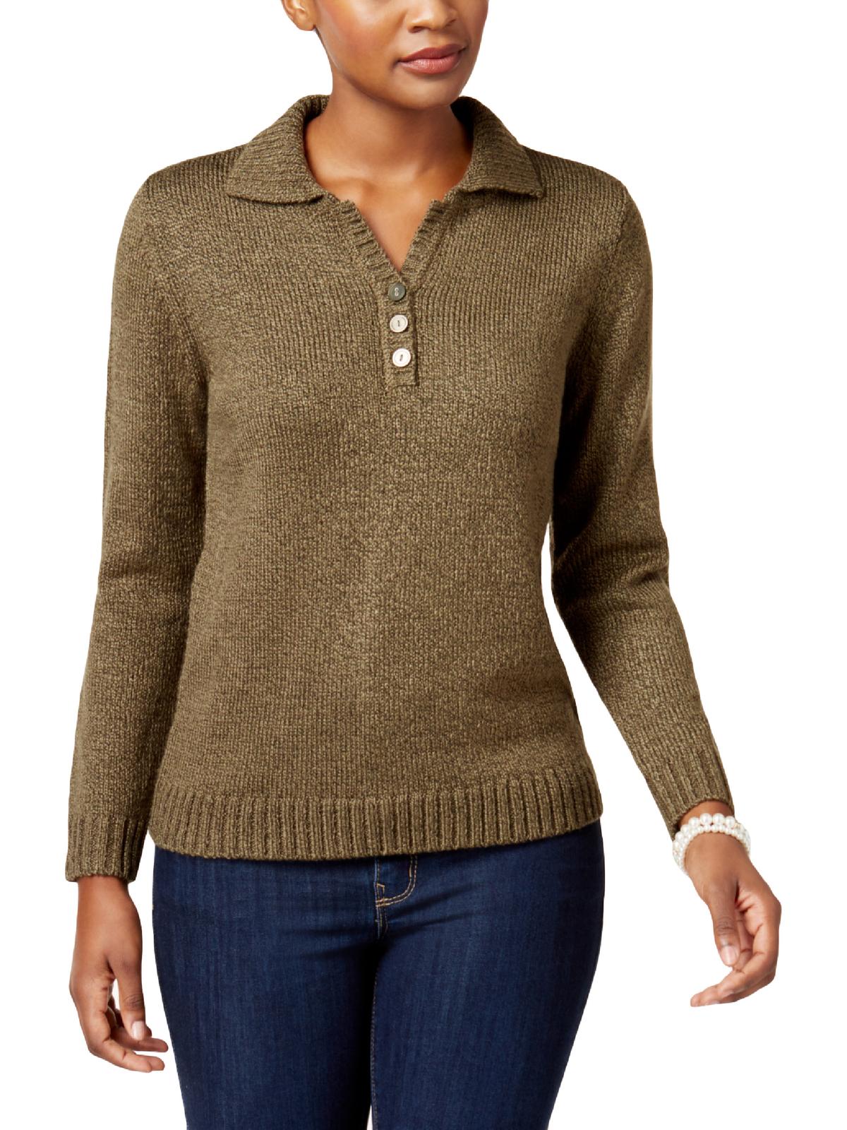 Karen Scott Suéter Feminino Tt Johnny Gola V Gola Alta Marrom Tamanho Pequeno X-Grande