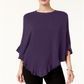 Poncho Karen Scott Luxsoft com babados, feminino, roxo, tamanho pequeno, L