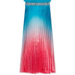 Vestido Charmeuse Plissado Ombre Big Girls Rare Editions Azul Marinho Tamanho 7