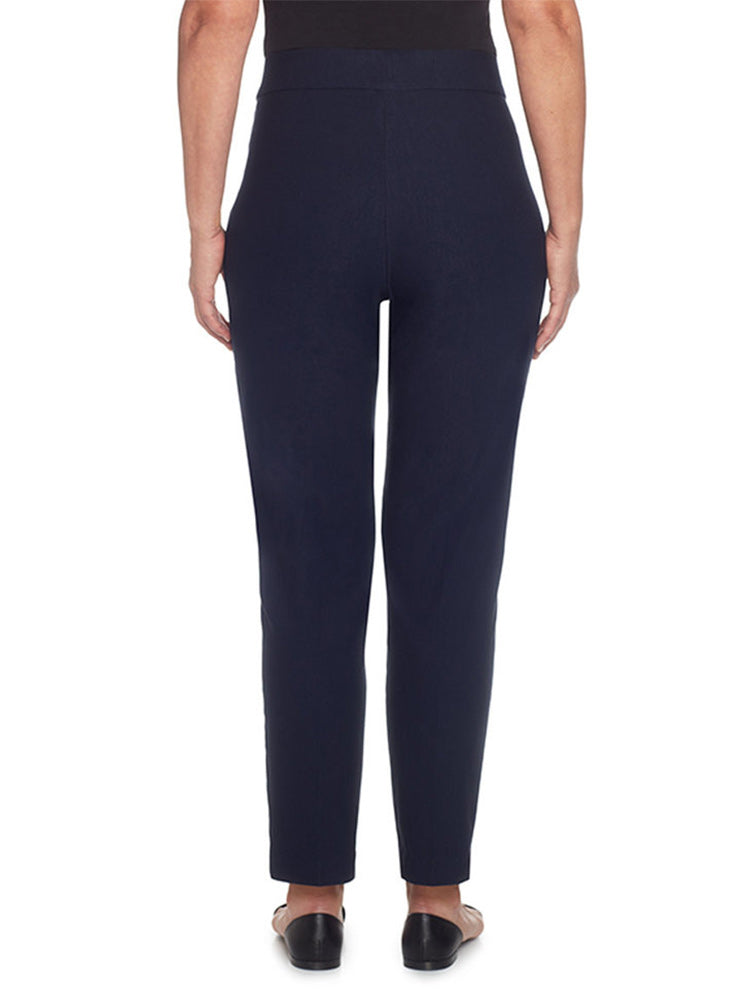 Calça casual feminina Alfred Dunner Allure curta azul tamanho 12