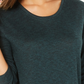 Blusa feminina de manga comprida e decote redondo, estilo &amp; co, verde, tamanho pequeno