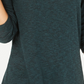 Blusa feminina de manga comprida e decote redondo, estilo &amp; co, verde, tamanho pequeno