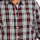 Camisa xadrez de algodão Ilanna Plus para mulheres Charter Club, preta, tamanho GG