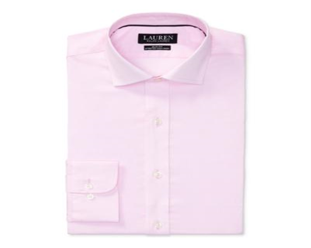 Camisa social Ralph Lauren masculina slim fit, elástica, sem passar, rosa, tamanho GG
