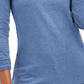 Blusa de gola alta de algodão Karen Scott feminina, azul, tamanho X-G