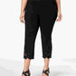 Calça curta feminina plus size com bainha de renda da INC International Concepts, preta, tamanho 24W