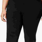 Calça curta feminina plus size com bainha de renda da INC International Concepts, preta, tamanho 24W