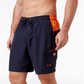 Calção de banho Speedo Sport Volley masculino - Azul-marinho - Laranja, tamanho pequeno