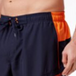 Calção de banho Speedo Sport Volley masculino - Azul-marinho - Laranja, tamanho pequeno