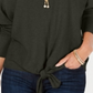 Suéter feminino com amarração frontal Style &amp; Co, cinza, tamanho pequeno M