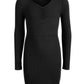 Vestido justo com listras laterais Epic Threads Big Girls, preto, tamanho extragrande