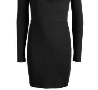 Vestido justo com listras laterais Epic Threads Big Girls, preto, tamanho extragrande