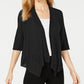 Cardigan Alfani Feminino Petite Linen Aberto na Frente Preto Tamanho P
