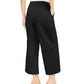 Calças culotte femininas INC Wide Leg Exposed Fly pretas tamanho 8