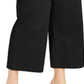 Calças culotte femininas INC Wide Leg Exposed Fly pretas tamanho 8