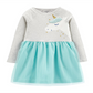 Vestido de tutu unicórnio Carter's para meninas, tamanho 5T, cinza