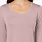 JM Collection Top feminino com decote redondo rosa tamanho pequeno