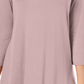 JM Collection Top feminino com decote redondo rosa tamanho pequeno
