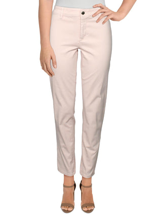 Calça jeans feminina Calvin Klein de cintura média e perna reta, cor de vinho, tamanho 12