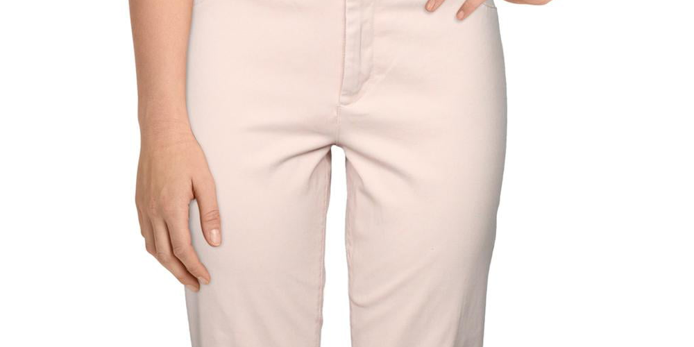 Calça jeans feminina Calvin Klein de cintura média e perna reta, cor de vinho, tamanho 12