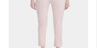 Calça jeans feminina Calvin Klein de cintura média e perna reta, cor de vinho, tamanho 12