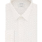 Camisa social Calvin Klein masculina Steel Slim-Fit, sem necessidade de passar, com elástico, estampa branca, vermelha, tamanho 14,5 x 32-33