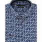 Camisa social masculina Sean John Classic Regular Fit estampada, azul-marinho, tamanho 2XL