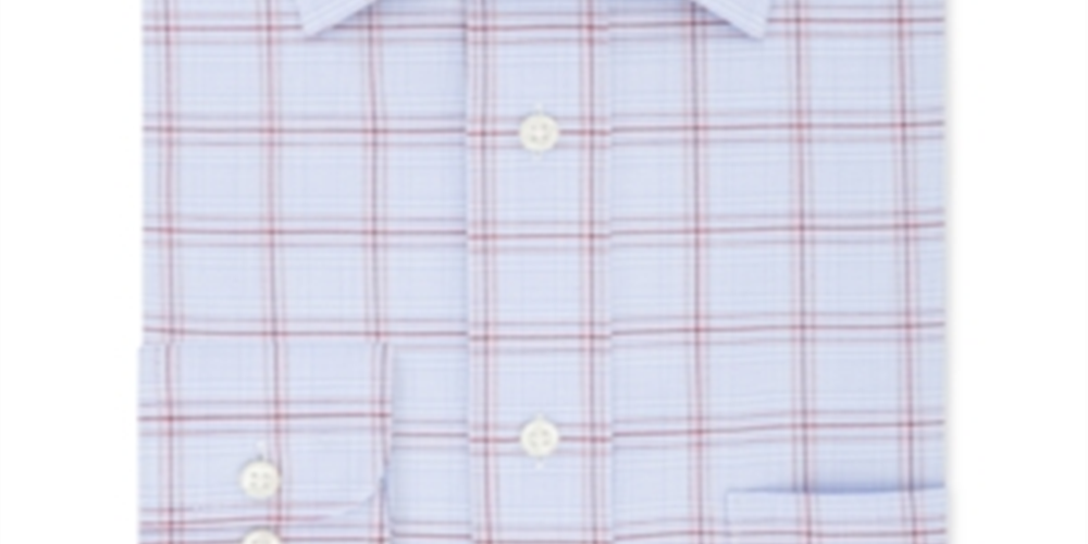 Camisa social xadrez Eagle Masculina Classic Regular Fit, sem passar a ferro, gola elástica, azul, tamanho GG