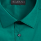 Camisa social masculina Alfani Slim Fit Performance Stretch Easy Care Solid, verde, tamanho GG