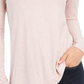 Blusa feminina Charter Club com gola alta canelada mesclada, rosa, tamanho X-S