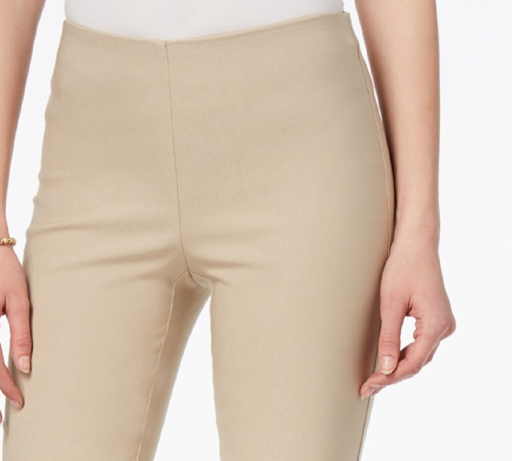 Calça Chelsea Tummy-Control Feminina Charter Club Bege Tamanho 10 Petite