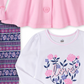 Conjunto infantil Headquarters para meninas, 3 peças, jaqueta de lã, top e leggings estampados, tamanhos variados, 2T