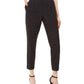 Calça Calvin Klein Feminina Slim-Leg Windowpane Preta Tamanho 8