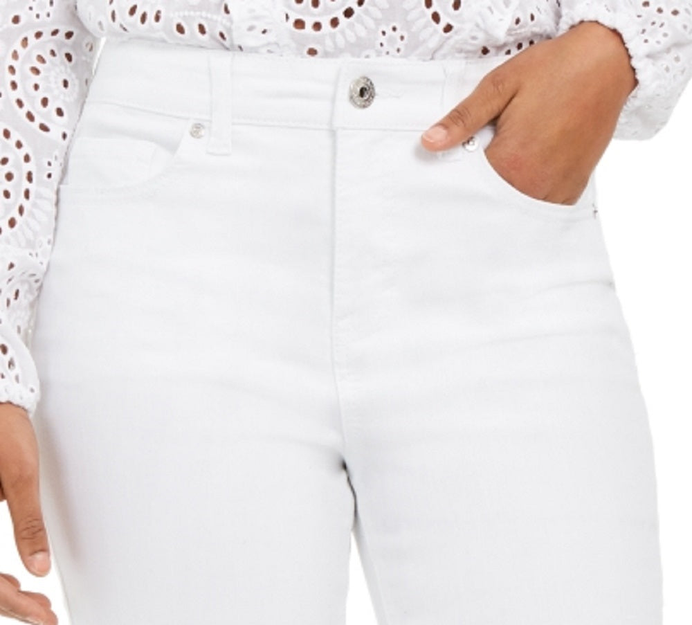 Calça jeans skinny feminina Style &amp; Co, branca, tamanho 2