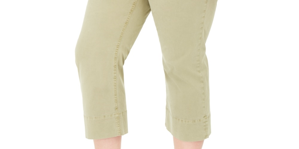 Calça cropped Montauk plus size rosa celebridade feminina verde tamanho 20W