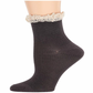 Meias femininas Darling Waffle Knit com corte cano curto e salto alto, tamanho regular, pretas, da Free People