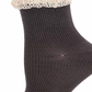 Meias femininas Darling Waffle Knit com corte cano curto e salto alto, tamanho regular, pretas, da Free People