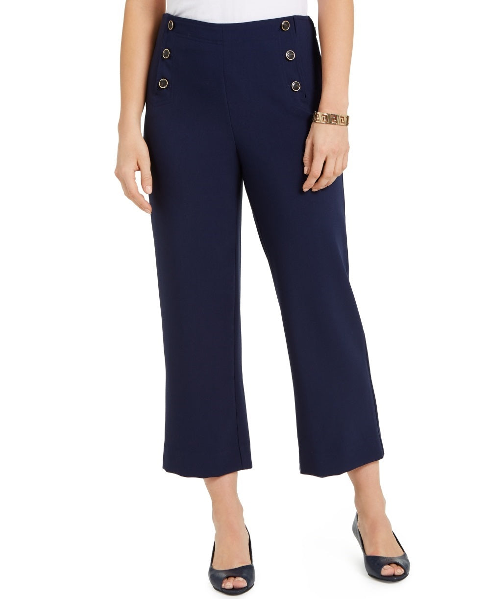 Calça curta feminina Charter Club Sailor Azul Tamanho 10 Petite
