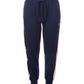 Calça jogger Champion Big Girl French Terry com acabamento em fita, azul, tamanho pequeno