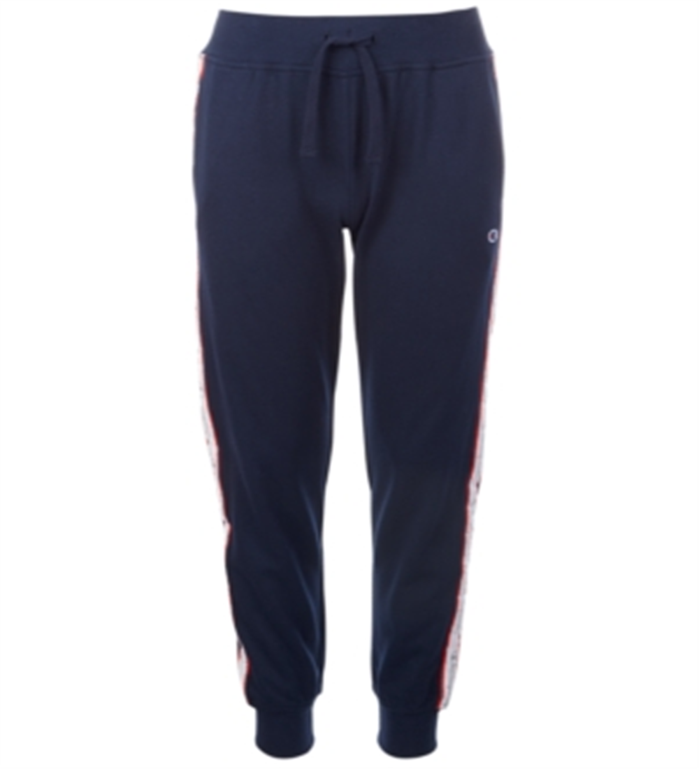 Calça jogger Champion Big Girl French Terry com acabamento em fita, azul, tamanho pequeno