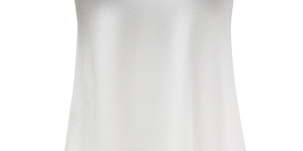 Camiseta feminina com decote em V da coleção JM, branca, tamanho pequeno